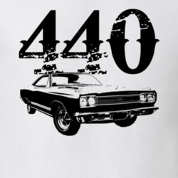 1970 Plymouth GTX Side View With Engine Size Faded Look Light T Shirt