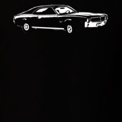 1968 AMC Javelin Side White Graphic Dark Color Shirt
