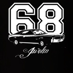 1968 AMC Javelin Side Year Model Dark Color Shirt