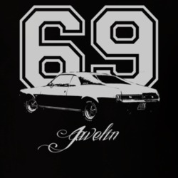 1969 AMC Javelin Side Year Model Dark Color Shirt