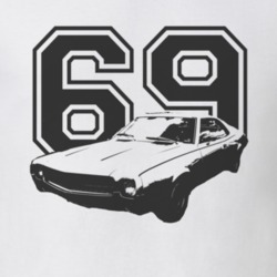 1969 AMC Javelin Grill View Year Light Color Shirt