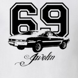 1969 AMC Javelin Rear View Year Model Light Color Shirt