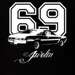 1969 AMC Javelin Rear View Year Model Dark Color Shirt