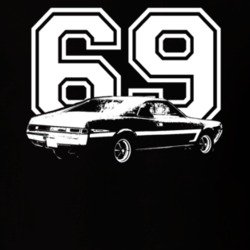 1969 AMC Javelin Rear View Year Dark Color Shirt