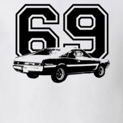 1969 AMC Javelin Rear View Year Light Color Shirt