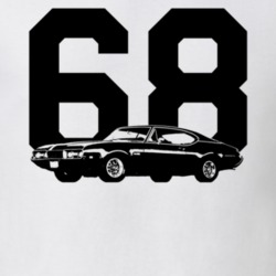 1968 442 Side View With Year Light Color Shirt