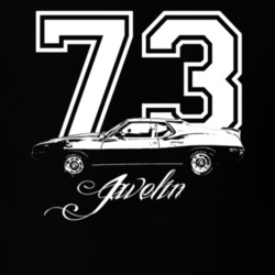 1973 AMC Javelin Side Year Model Dark Color Shirt