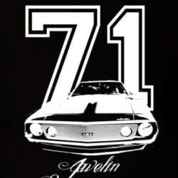 1971 AMC Javelin Grill Year Model Dark Color Shirt