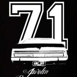 1971 AMC Javelin Rear Year Model Dark Color Shirt