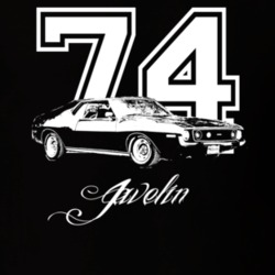 1974 AMC Javelin Side Year Model Dark Color Shirt