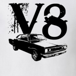 1970 Plymouth Duster Side View V8 Faded Look Light T Shirt