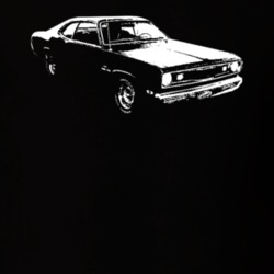 1970 Plymouth Duster Side View Faded Look Dark T Shirt