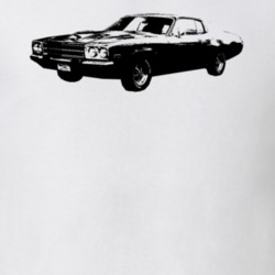 1973 Plymouth Roadrunner Side View Faded Look Light T Shirt