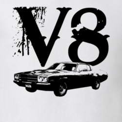 1973 Plymouth Roadrunner Side View V8 Faded Look Light T Shirt