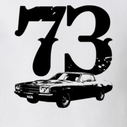 1973 Plymouth Roadrunner Side View With Year Faded Look Light T Shirt