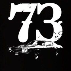 1973 Plymouth Roadrunner Side View With Year Faded Look Dark T Shirt