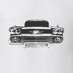 1958_CHEVY_BEL AIR_Grill_Black_Graphic T Shirt