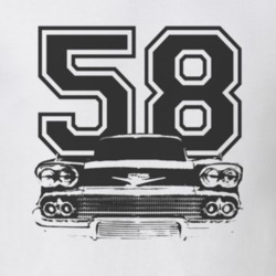 1958_CHEVY_BEL AIR_Grill_Black_Graphic_Year T Shirt