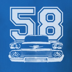 1958_CHEVY_BEL AIR_Grill_White_Graphic_Year T Shirt