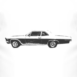1966_CHEVY_BEL AIR_Side_Black_Graphic T Shirt