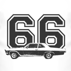 1966_CHEVY_BEL AIR_Side_Black_Graphic_Year T Shirt