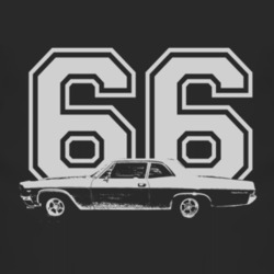 1966_CHEVY_BEL AIR_Side_White_Graphic_Year T Shirt