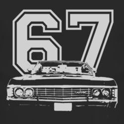 1967_CHEVY_IMPALA_SS_Grill_White_Graphic_Year T Shirt