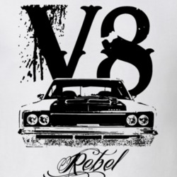 1970 AMC Rebel Grill V8 Model Light Color Shirt