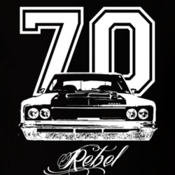 1970 AMC Rebel Grill Year Model Dark Color Shirt