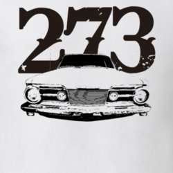 1965 Plymouth Barracuda Grill View With Engine Size Faded Look Light T