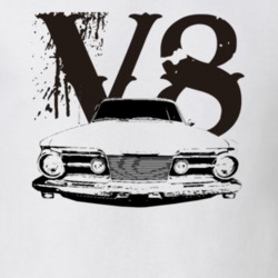 1965 Plymouth Barracuda Grill View V8 Faded Look Light T Shirt