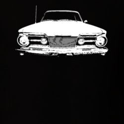 1965 Plymouth Barracuda Grill View Faded Look Dark T Shirt