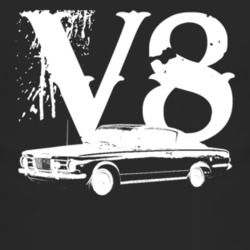 1965 Plymouth Barracuda Side View V8 Faded Look Dark T Shirt