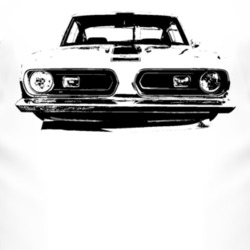 1967 Plymouth Barracuda Grill View Faded Look Light T Shirt