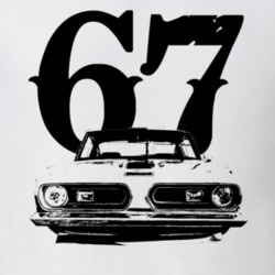 1967 Plymouth Barracuda Grill View With Year Faded Look Light T Shirt