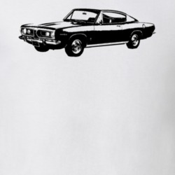1967 Plymouth Barracuda Side View Faded Look Light T Shirt