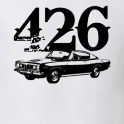 1967 Plymouth Barracuda Side View With Engine Size Faded Look Light T 