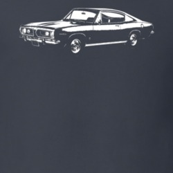 1967 Plymouth Barracuda Side View Faded Look Dark T Shirt