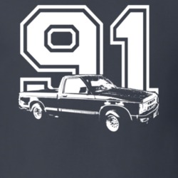 1991 S10 Side View With Year Dark Shirt