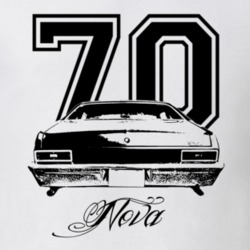 1970 Chevy Nova Rear Year Model Light Color Shirt