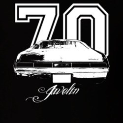 1970 AMC Javelin Rear Year Model Dark Color Shirt