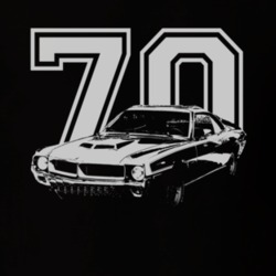 1970 AMC Javelin Grill Year Dark Color Shirt