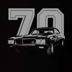 1970 Buick GSX Year Grill Faded Look Dark Color Shirt
