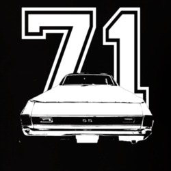 1971 Chevrolet El Camino Rear Year Dark Color Shirt