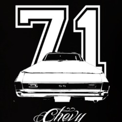 1971 Chevrolet El Camino Rear Year Model Dark Color Shirt