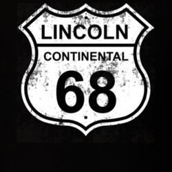Highway Route Sign 1968 Lincoln Continental Distressed T Shirt