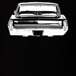1964 Pontiac Grand Prix Rear View Dark Color Shirt