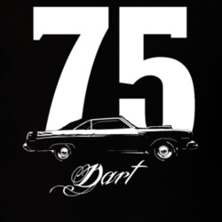 1975 Dodge Dart Side View Year Model Dark Color Shirt
