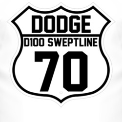 Highway Route 1970 Dodge D100 Sweptline Classic Car Truck T Shirt