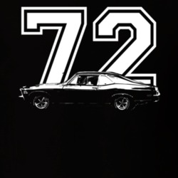 1972 Nova Side View Year Dark Color Shirt